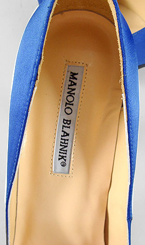 Manolo Blahnik Something Satin Pump jewelry blue