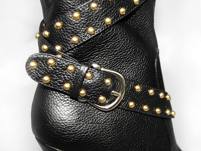 Manolo Blahnik Studded-Strap Boot