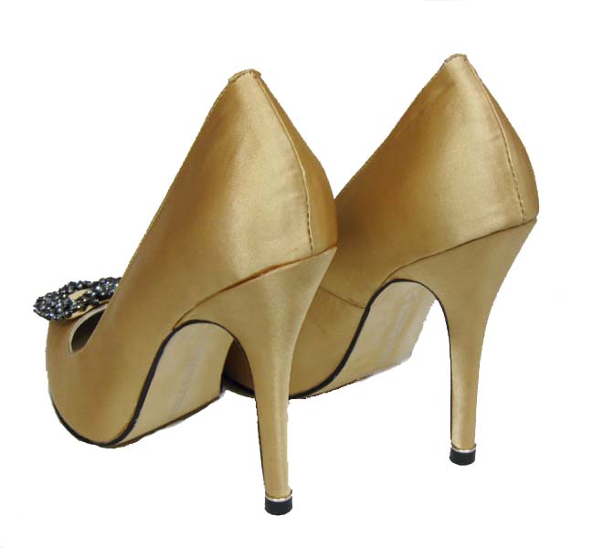 Manolo Blahnik champagne pumps