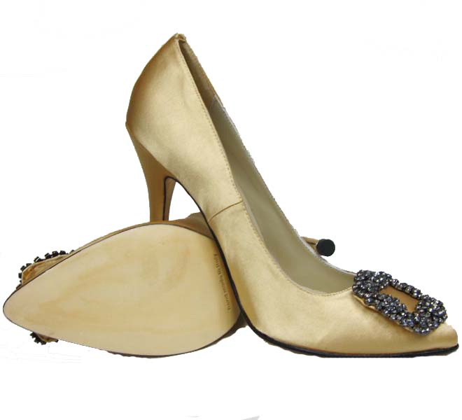 Manolo Blahnik champagne pumps