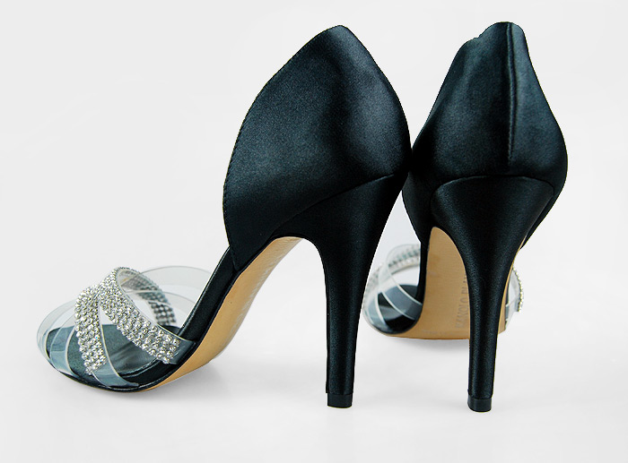 Manolo Blahnik double crystal x-strap dandals