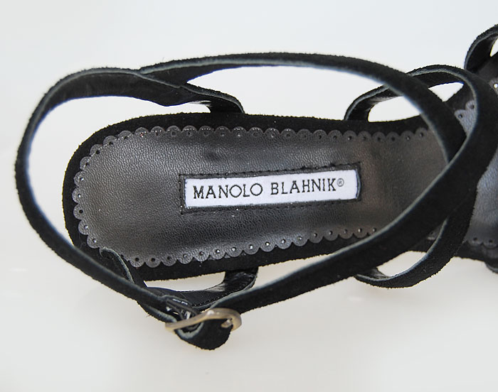 Manolo Blahnik ferret sandals black