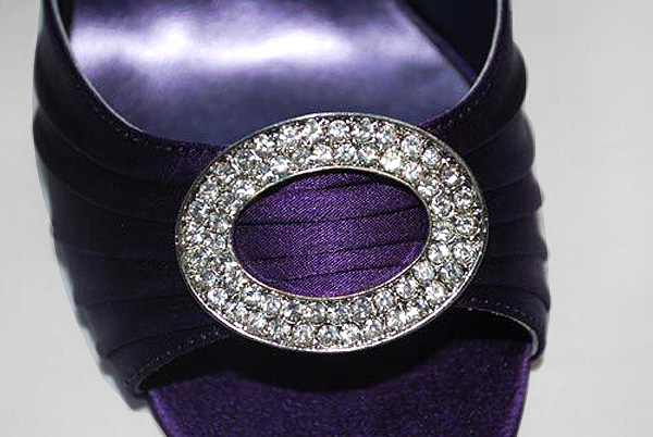 Manolo Blahnik metallic purple dOrsays