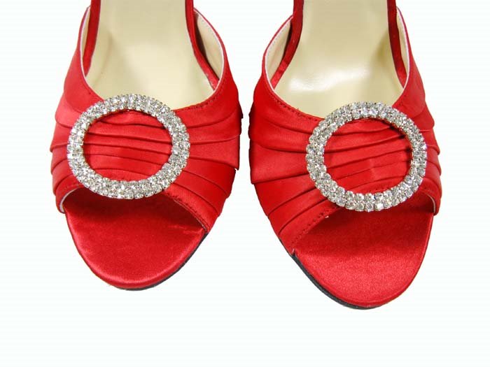 Manolo Blahnik metallic red dOrsays