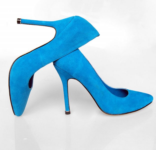 Manolo Blahnik pointed toe suede pumps blue