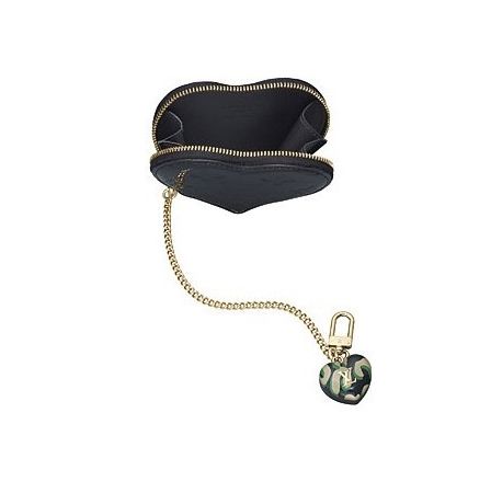 Louis Vuitton Pelle Monogram Vernis Coeur Coin Purse Blu Infinito Borse M91478
