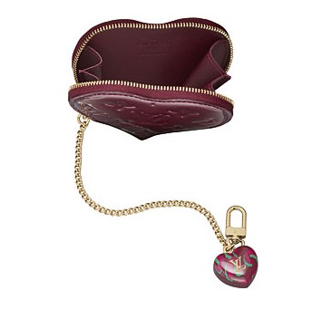 Louis Vuitton Pelle Monogram Vernis Coeur Coin Purse Rosso Fauviste Borse M91480