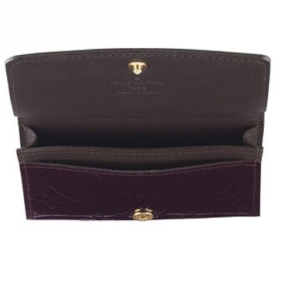 Louis Vuitton Pelle Monogram Vernis Porta Biglietti Da Visita Amaranto Borse M91409