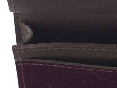 Louis Vuitton Pelle Monogram Vernis Porta Biglietti Da Visita Amaranto Borse M91409