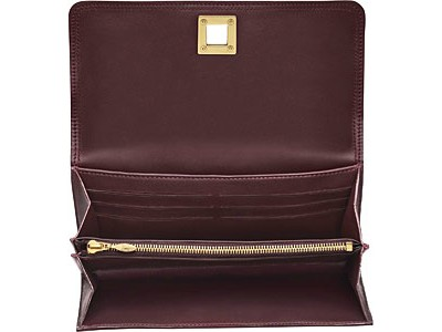Louis Vuitton Pelle Monogram Vernis Portafoglio Sarah Noeud Rosso Fauviste Borse M91497