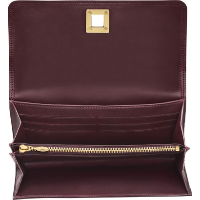 Louis Vuitton Pelle Monogram Vernis Portafoglio Sarah Noeud Amaranto Borse M91498