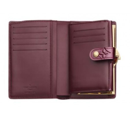 Louis Vuitton Pelle Monogram Vernis Portafoglio Viennois Rosso Fauviste Borse M91524