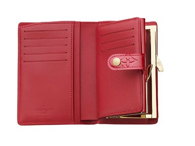 Louis Vuitton Pelle Monogram Vernis Portafoglio Viennois Pomme Damour Borse M93528