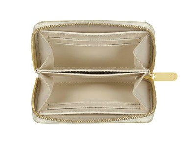 Louis Vuitton Pelle Monogram Vernis Portafoglio Zippy Coin Blanco Corailo Borse M91461
