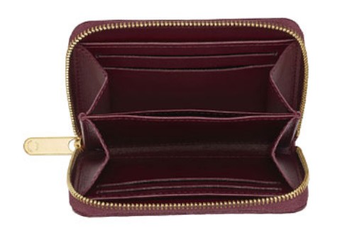 Louis Vuitton Pelle Monogram Vernis Portafoglio Zippy Coin Rosso Fauviste Borse M91485