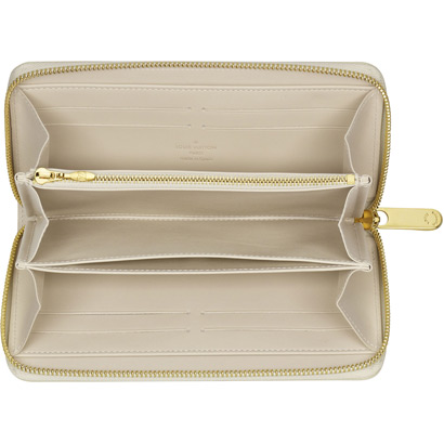Louis Vuitton Pelle Monogram Vernis Portafoglio Zippy Blanco Corailo Borse M91476