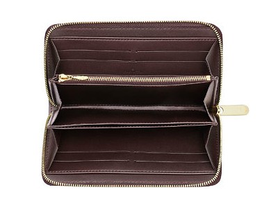 Louis Vuitton Pelle Monogram Vernis Portafoglio Zippy Amaranto Borse M93522