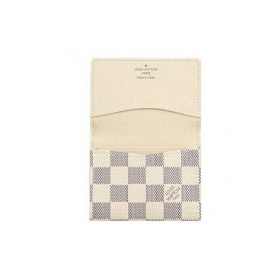 Louis Vuitton Tela Damier Azur Porta Biglietti Da Visita Borse N61746