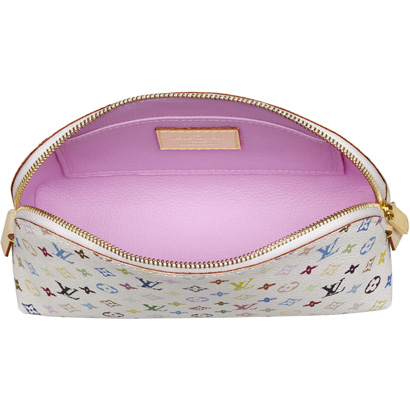 Louis Vuitton Tela Monogram Multicolore Pochette Cosmetique Blanco Borse M47354