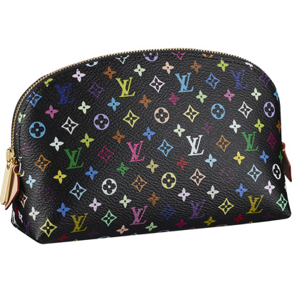 Louis Vuitton Tela Monogram Multicolore Pochette Cosmetique Nero Borse M47355