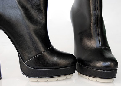YSL Platform ankle Boot Black