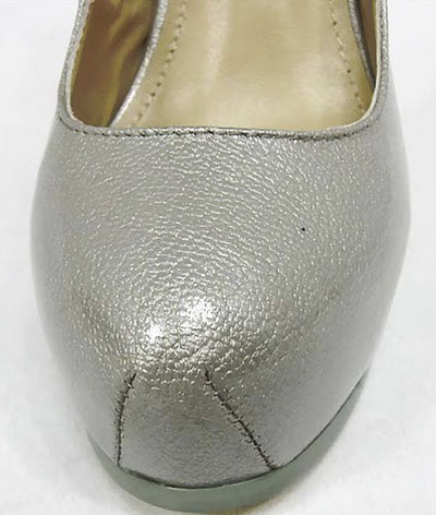 YSL Platform Slingbacks high heel Pump silver