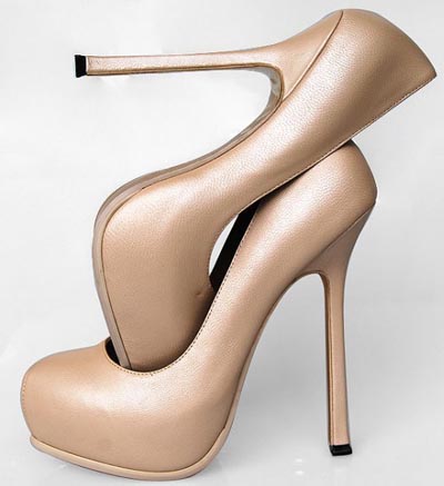 YSL Tribtoo Platform Pumps pink