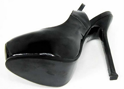 YSL Tribtoo Platform Slingback high heel Pumps black