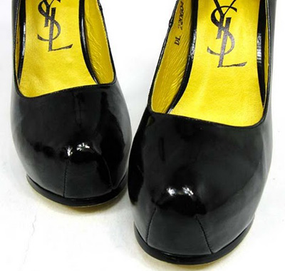 YSL patent leather Tribute high heel Pump black