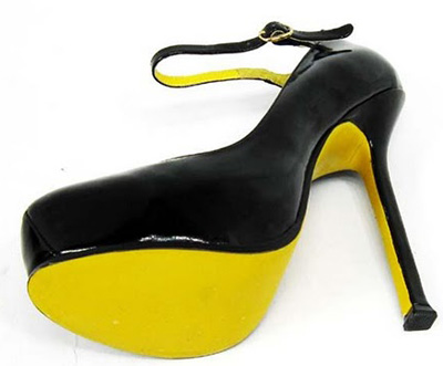 YSL patent leather Tribute high heel Pump black