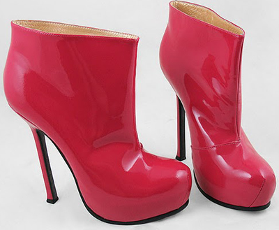 YSL Tribute Too Boots red