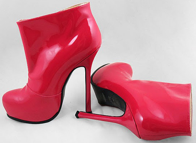 YSL Tribute Too Boots red