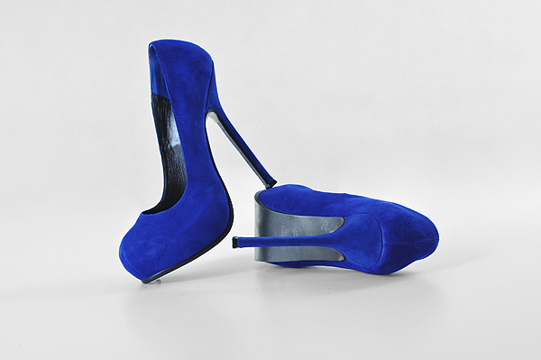 YSL classic suede high heel pumps blue