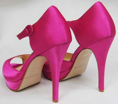 YSL front ankle strap satin high heel sandals coccinellin