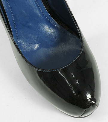 YSL patent leather platform high heel pump black 