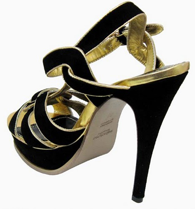 YSL Tribute Platform suede Sandal black