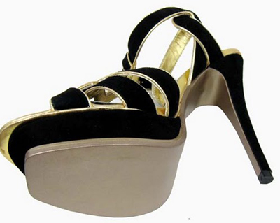 YSL Tribute Platform suede Sandal black