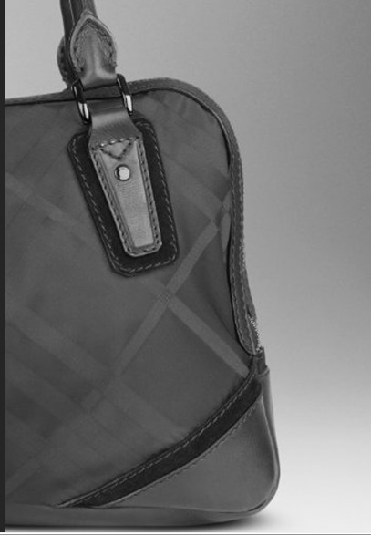 Burberry Media Tonal check nylon jacquard Bowling Borsa 36903231