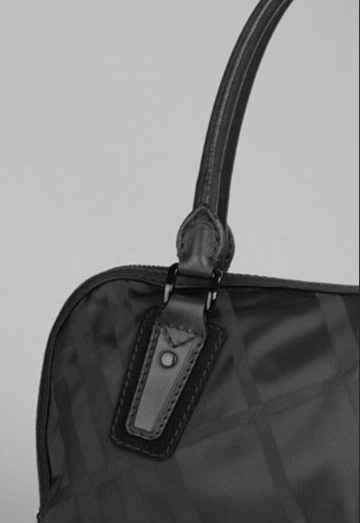 Burberry Media Tonal check nylon jacquard Bowling Borsa 36903231