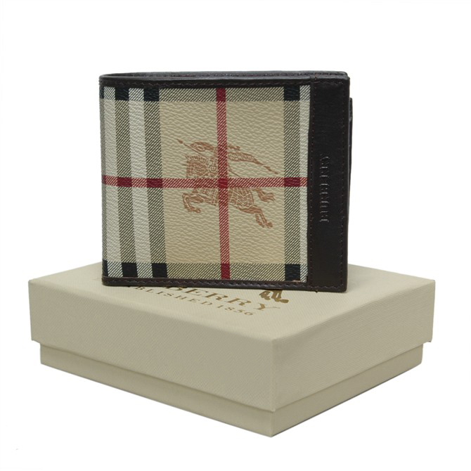 Burberry pieghevole Haymarket check Wallet 33713022