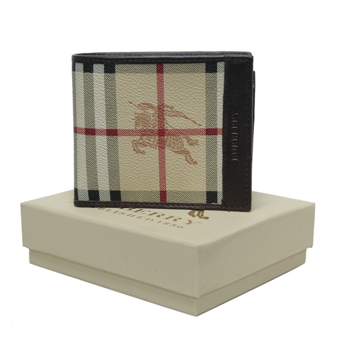 Burberry pieghevole Haymarket check Wallet 33713022