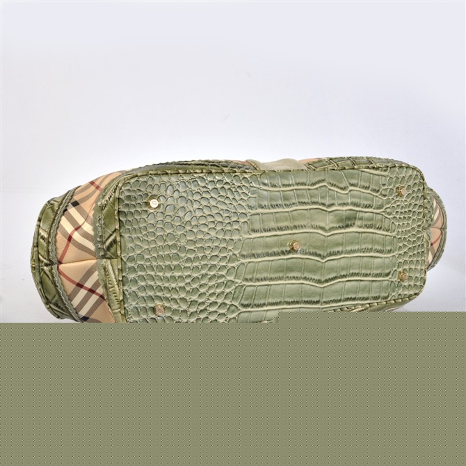 Burberry Haymarket Alligator Bowling Borsa 37888272