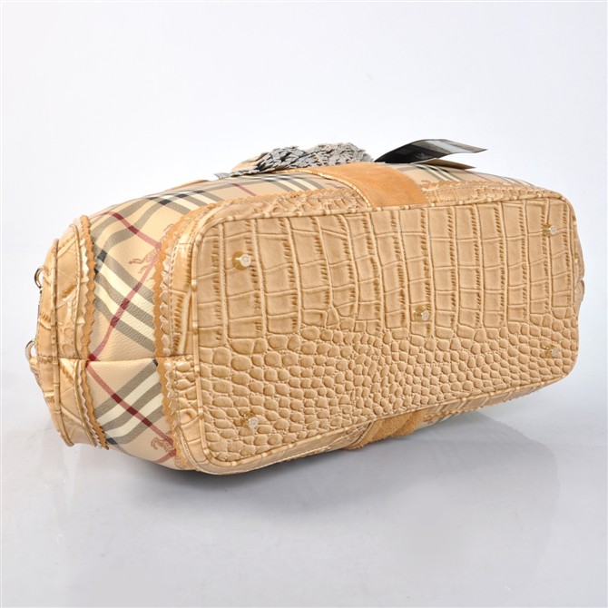 Burberry Haymarket Alligator Bowling Borsa 37888273
