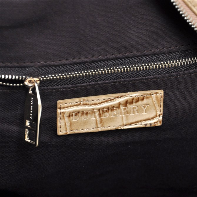 Burberry Haymarket Alligator Bowling Borsa 37888273