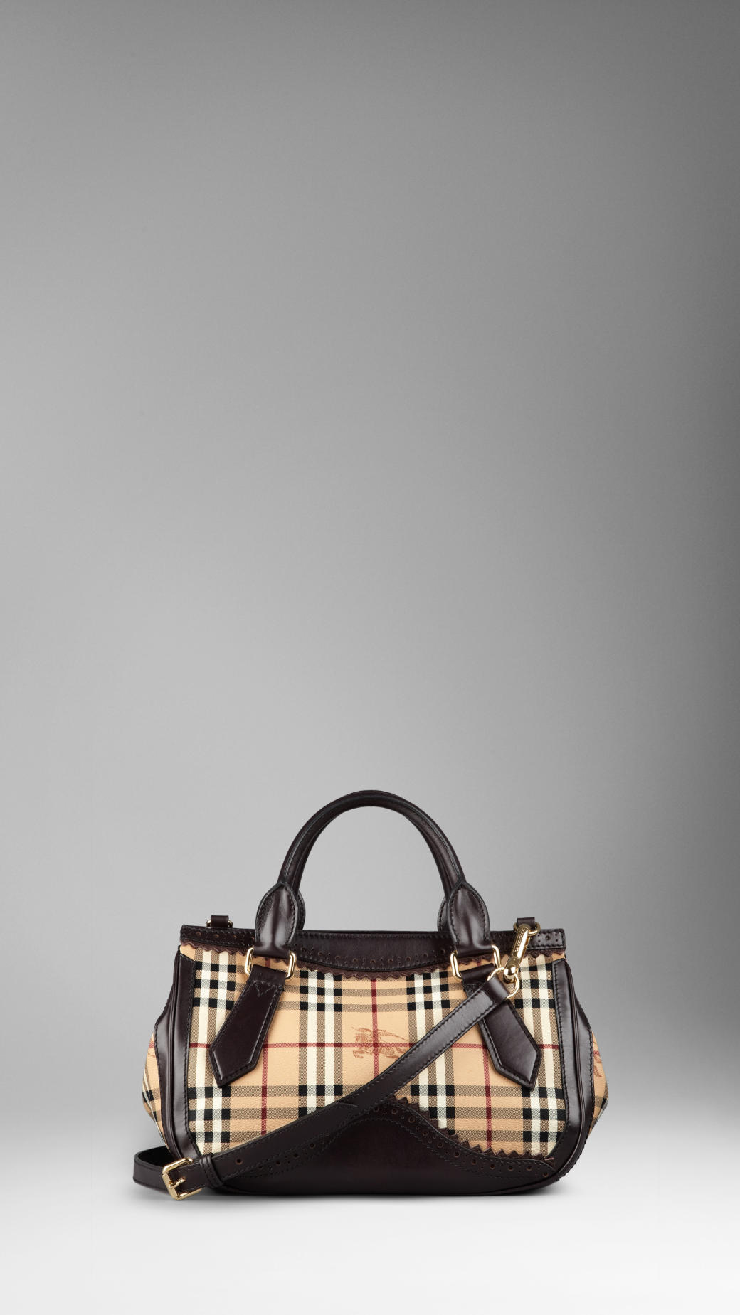 Burberry Haymarket Media Brogue Tote 37869111