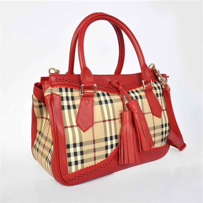 Burberry Haymarket Media Brogue Tote 37.869.111-2