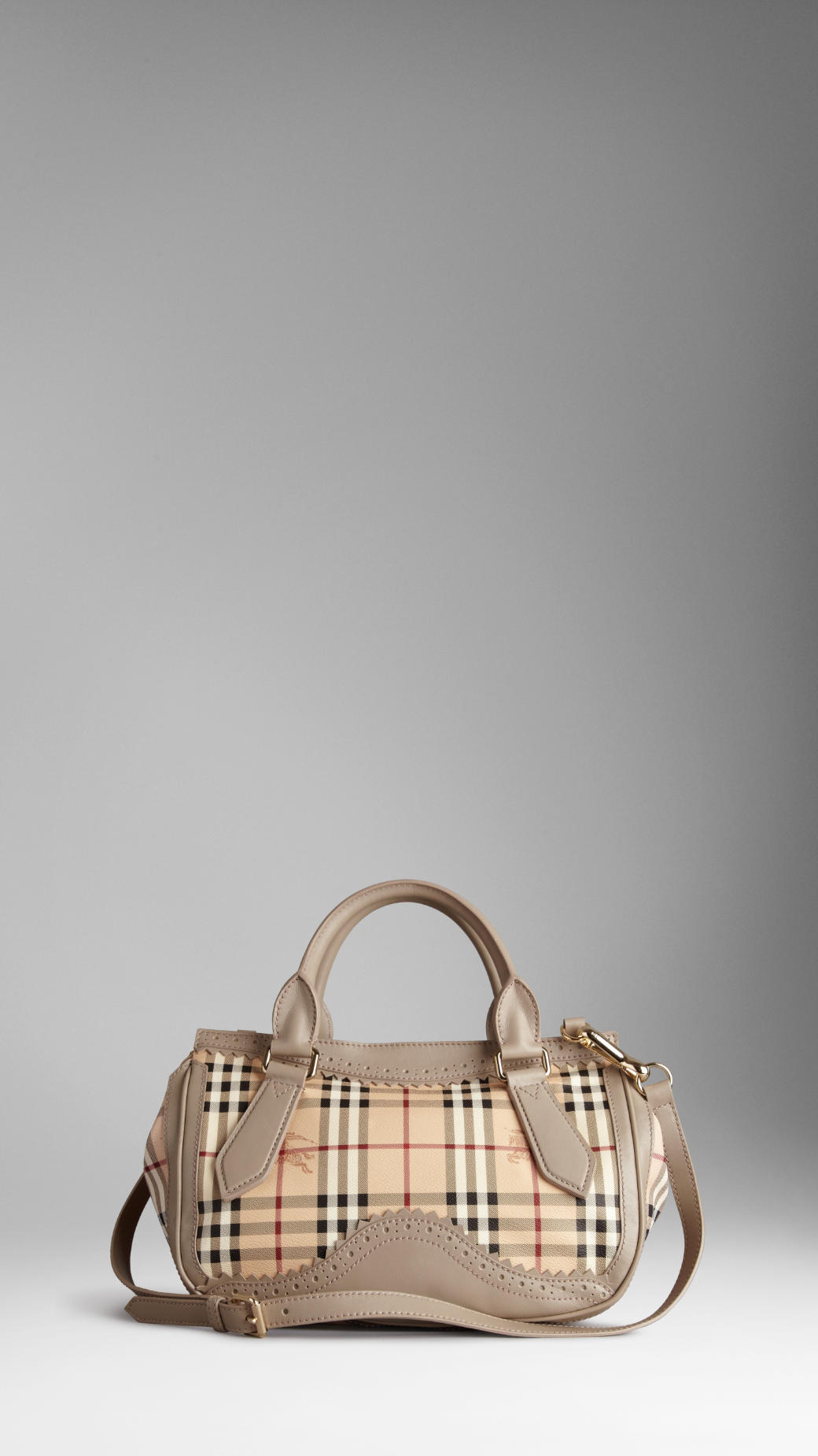 Burberry Haymarket Media Brogue Tote 37888401