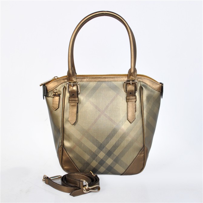Burberry Media Metallic Tote Check borse 38.037.551-1