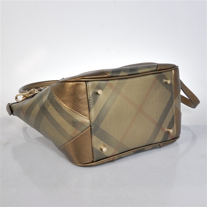 Burberry Media Metallic Tote Check borse 38.037.551-1