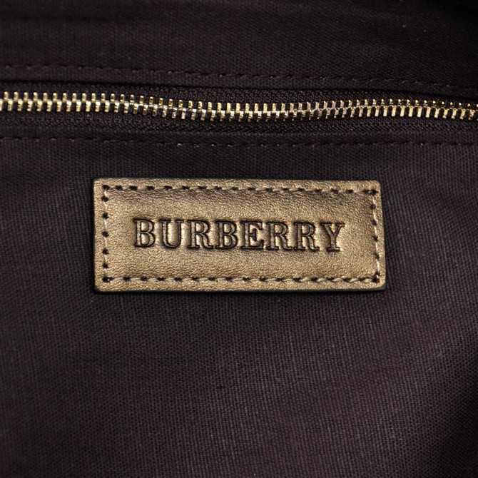 Burberry Media Metallic Tote Check borse 38.037.551-1